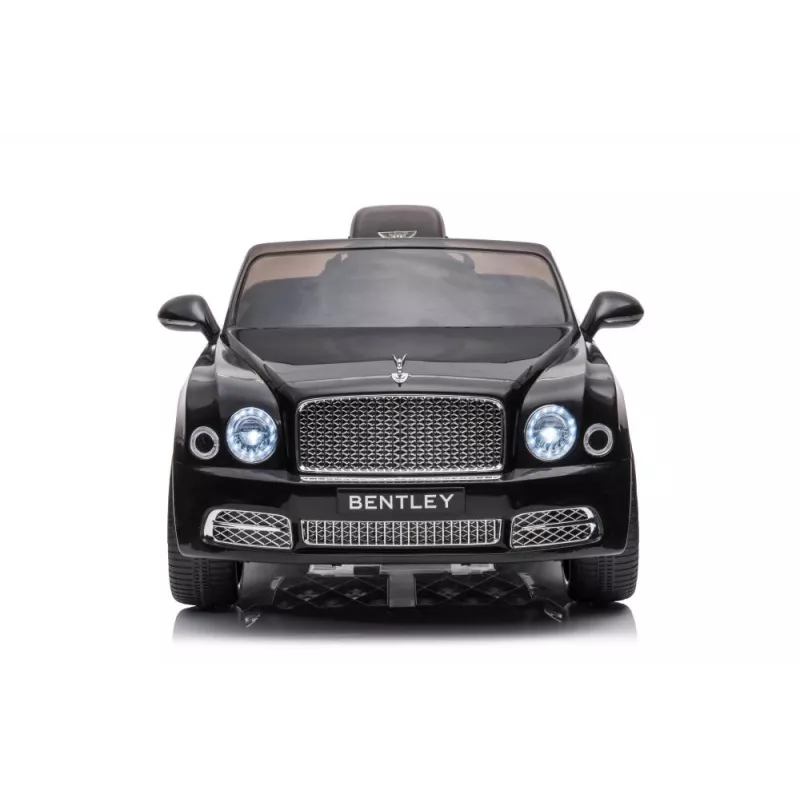 LEAN CARS Bentley Mulsanne elektriskā braucamā mašīna bērniem, 12V, spīdīgi melna, ar tālvadību, MP3, LED gaismām, EVA riteņiem, 3-6 gadi, maks. 30 kg