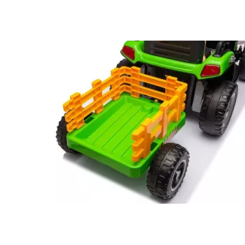 LEAN CARS Ar akumulatoru darbināms traktors BBH-030 Zaļš 12V braucamrīks ar vecāku tālvadību
