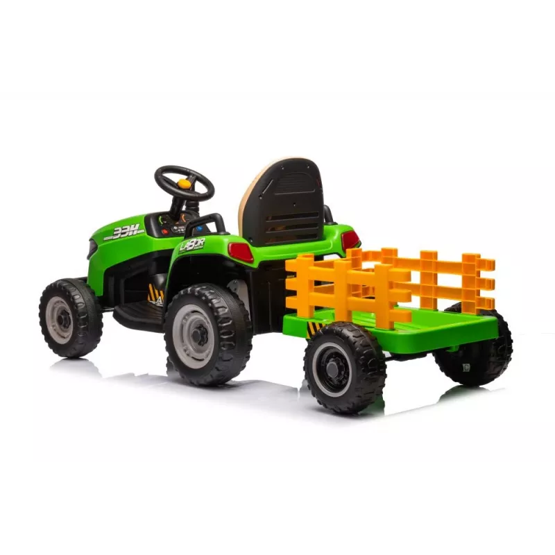 LEAN CARS Ar akumulatoru darbināms traktors BBH-030 Zaļš 12V braucamrīks ar vecāku tālvadību