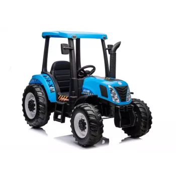 LEAN CARS Battery Tractor A011 24V zils – braucamā rotaļlieta ar 2x200W motoriem, tālvadību, LED gaismām, Bluetooth