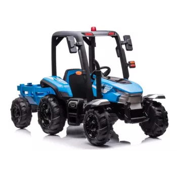 LEAN CARS Battery Tractor BLT-206 zils 12V braucamais traktors ar piekabi un tālvadību