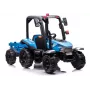 LEAN CARS Battery Tractor BLT-206 zils 12V braucamais traktors ar piekabi un tālvadību