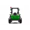 LEAN CARS akumulatora traktors BLT-206 zaļš ar noņemamu piekabi, 12V braucamais bērniem 3-8 gadi, 2x45W, EVA riteņi, tālvadība