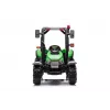 LEAN CARS akumulatora traktors BLT-206 zaļš ar noņemamu piekabi, 12V braucamais bērniem 3-8 gadi, 2x45W, EVA riteņi, tālvadība
