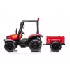 LEAN CARS akumulatora traktors BLT-206 sarkans, 12V 7Ah, 2x35W, bērnu braucamais ar tālvadību un piekabi