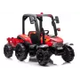 LEAN CARS akumulatora traktors BLT-206 sarkans, 12V 7Ah, 2x35W, bērnu braucamais ar tālvadību un piekabi