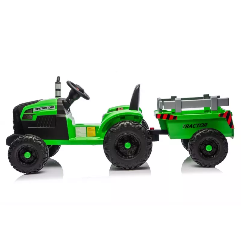 LEAN CARS CH9959B Ar Bateriju Darbināms Traktors ar Piekabi Gaiši Zaļš 24V