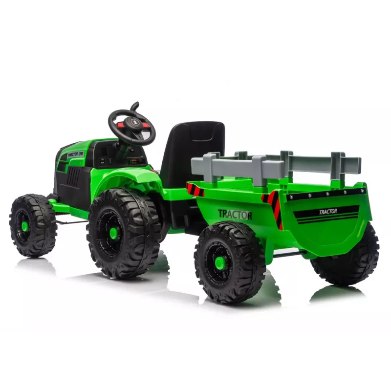 LEAN CARS CH9959B Ar Bateriju Darbināms Traktors ar Piekabi Gaiši Zaļš 24V