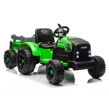 LEAN CARS CH9959B Ar Bateriju Darbināms Traktors ar Piekabi Gaiši Zaļš 24V