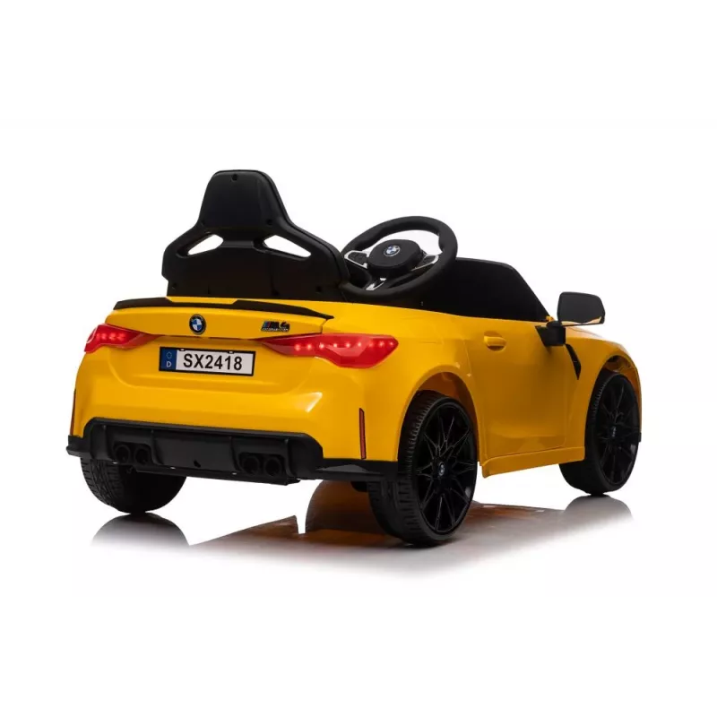 LEAN CARS Elektriskā braucamā mašīna BMW M4 Dzeltena