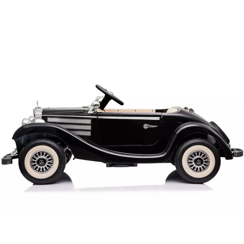 LEAN CARS Elektriskā braucamā mašīna Mercedes 540K Classic Premium LED gaismas MP3 Melna