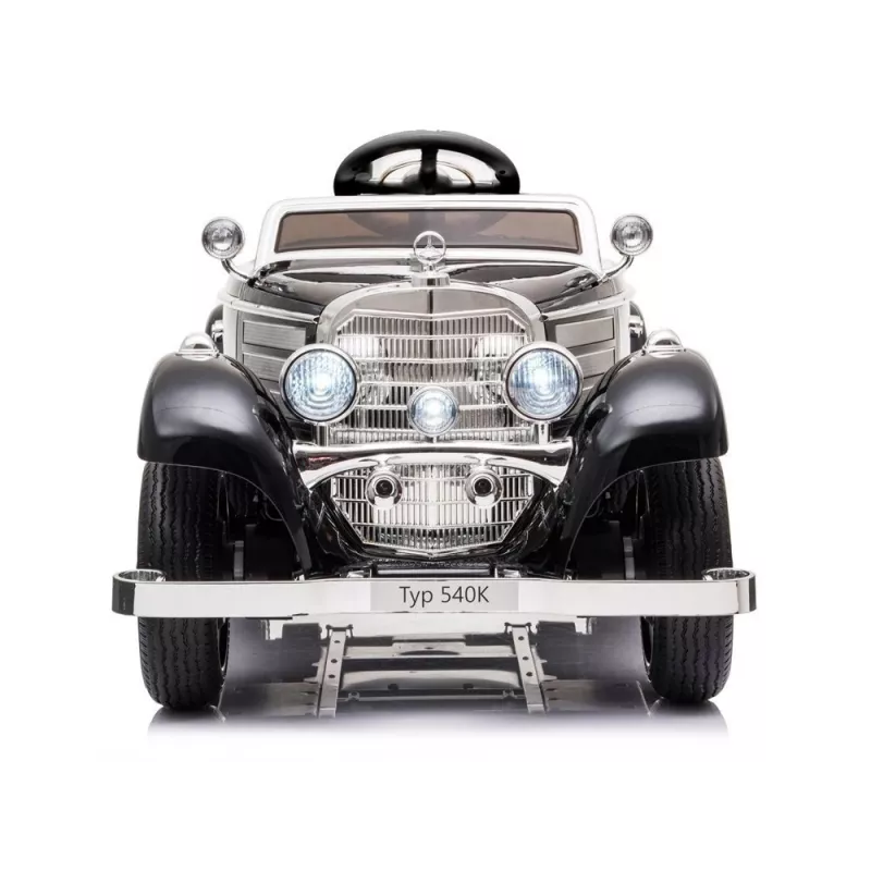 LEAN CARS Elektriskā braucamā mašīna Mercedes 540K Classic Premium LED gaismas MP3 Melna