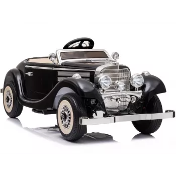 LEAN CARS Elektriskā braucamā mašīna Mercedes 540K Classic Premium LED gaismas MP3 Melna