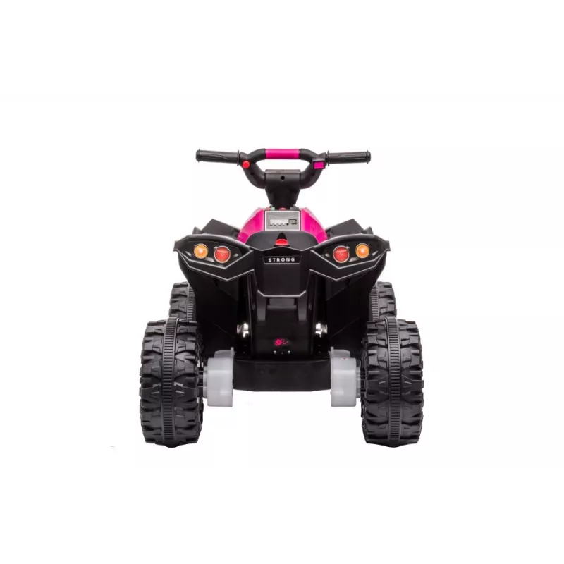 LEAN CARS elektriskais braucamais kvadracikls HL568 rozā – 12V 2x30W bērnu ATV ar mūziku, LED gaismām, 30 kg ietilpība