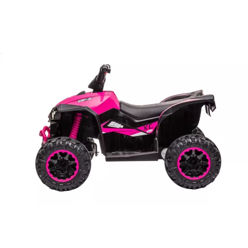 LEAN CARS elektriskais braucamais kvadracikls HL568 rozā – 12V 2x30W bērnu ATV ar mūziku, LED gaismām, 30 kg ietilpība