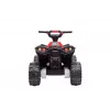 LEAN CARS Electric Ride-On Quad HL568 Red 6V Battery Powered Kids ATV ar LED gaismām un mūziku