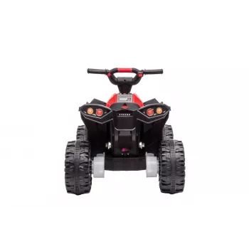 LEAN CARS Electric Ride-On Quad HL568 Red 6V Battery Powered Kids ATV ar LED gaismām un mūziku