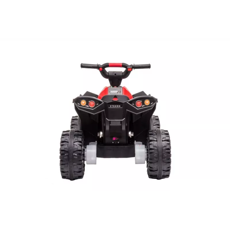 LEAN CARS Electric Ride-On Quad HL568 Red 6V Battery Powered Kids ATV ar LED gaismām un mūziku