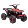 LEAN CARS Electric Ride-On Quad HL568 Red 6V Battery Powered Kids ATV ar LED gaismām un mūziku
