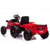LEAN CARS Elektriskais braucamais traktors CH9959 Sarkans ar piekabi, LED gaismām, tālvadību un radio