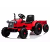 LEAN CARS Elektriskais braucamais traktors CH9959 Sarkans ar piekabi, LED gaismām, tālvadību un radio