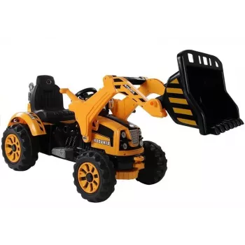LEAN CARS Elektriskais braucamais traktors ar kausa ekskavatoru oranžs