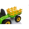 LEAN CARS Electric Ride-On Tractor with Trailer XMX611 LED Lights Green
