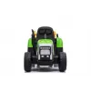 LEAN CARS Electric Ride-On Tractor with Trailer XMX611 LED Lights Green