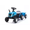 LEAN CARS elektriskais traktors ar piekabi A009 zils - 12V braucamais, 2x35W, tālvadība