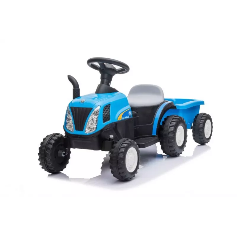 LEAN CARS elektriskais traktors ar piekabi A009 zils - 12V braucamais, 2x35W, tālvadība