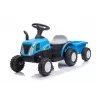 LEAN CARS elektriskais traktors ar piekabi A009 zils - 12V braucamais, 2x35W, tālvadība