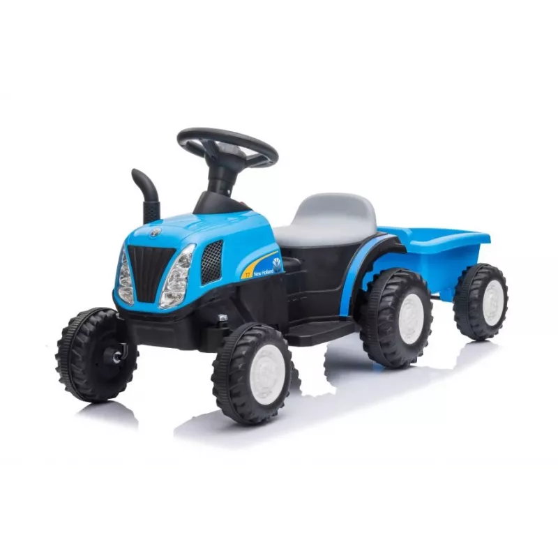 LEAN CARS elektriskais traktors ar piekabi A009 zils - 12V braucamais, 2x35W, tālvadība