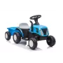 LEAN CARS elektriskais traktors ar piekabi A009 zils - 12V braucamais, 2x35W, tālvadība
