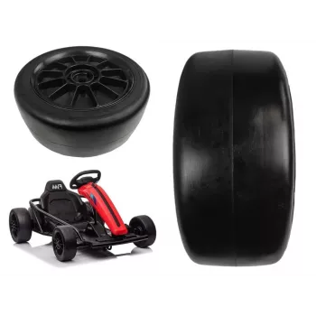 LEAN CARS priekšējais ritenis Gokart SX1968 - 220mm EVA putu riepa, ABS loks, melns