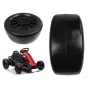 LEAN CARS priekšējais ritenis Gokart SX1968 - 220mm EVA putu riepa, ABS loks, melns