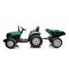 LEAN CARS HC-306 Ar akumulatoru darbināms traktors ar piekabi tumši zaļš 24V