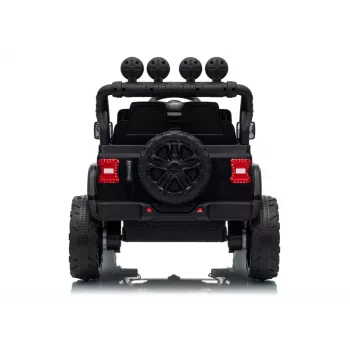 LEAN CARS Jeep Rubicon DK-JWR558 24V ar akumulatoru darbināms bērnu braucamais, melns