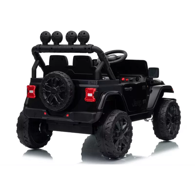 LEAN CARS Jeep Rubicon DK-JWR558 24V ar akumulatoru darbināms bērnu braucamais, melns