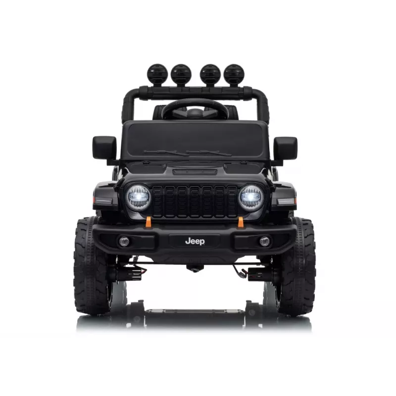 LEAN CARS Jeep Rubicon DK-JWR558 24V ar akumulatoru darbināms bērnu braucamais, melns