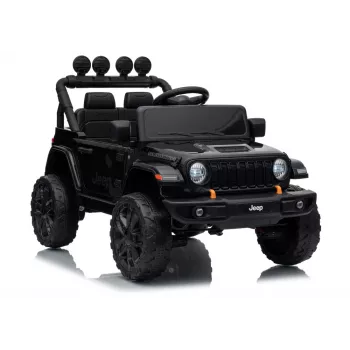 LEAN CARS Jeep Rubicon DK-JWR558 24V ar akumulatoru darbināms bērnu braucamais, melns