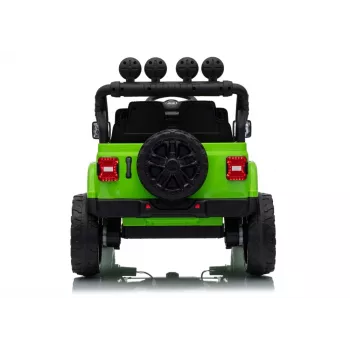 LEAN CARS Jeep Rubicon DK-JWR558 24V zaļš ar akumulatoru darbināms braucamais transportlīdzeklis