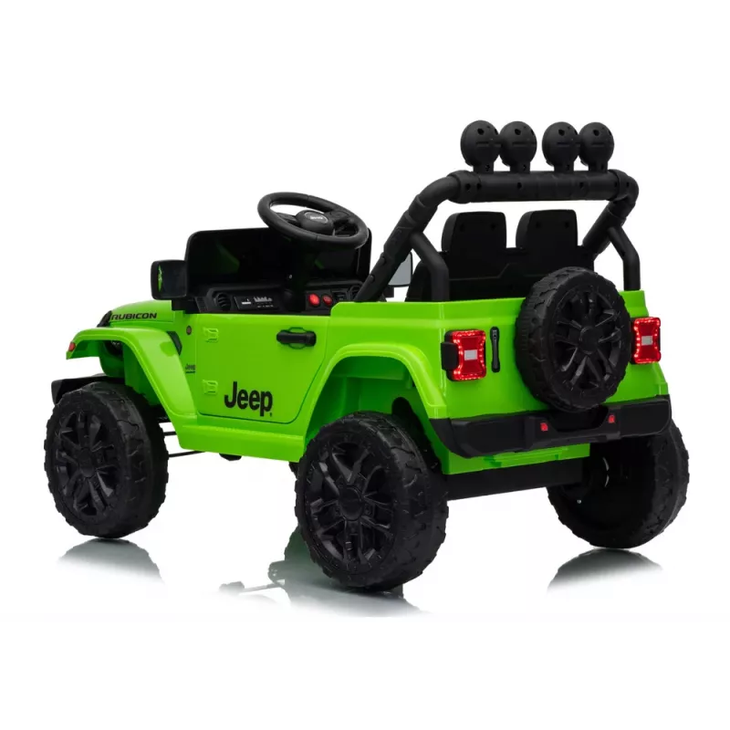 LEAN CARS Jeep Rubicon DK-JWR558 24V zaļš ar akumulatoru darbināms braucamais transportlīdzeklis