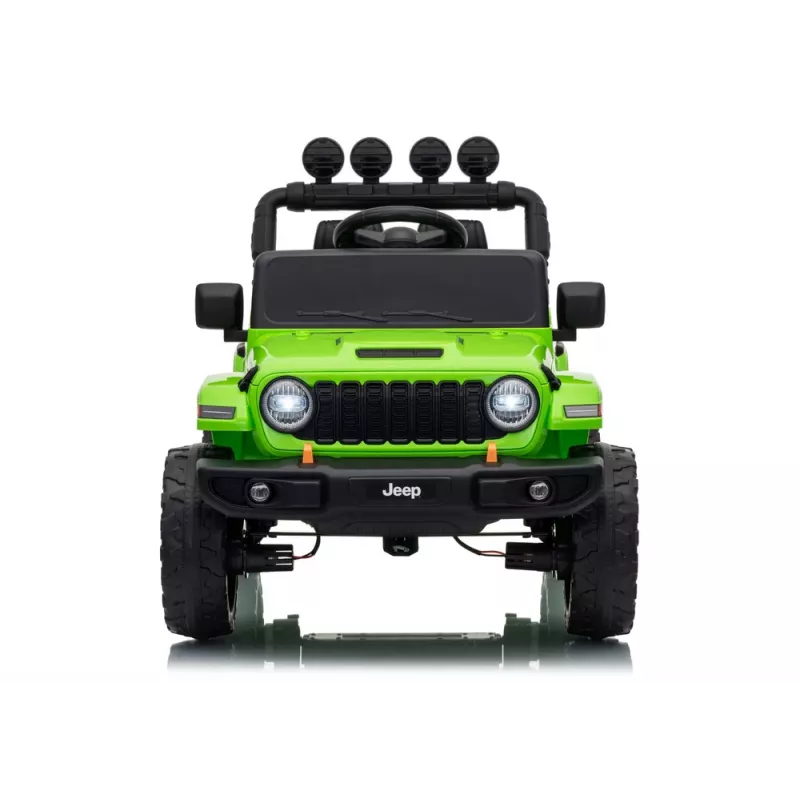 LEAN CARS Jeep Rubicon DK-JWR558 24V zaļš ar akumulatoru darbināms braucamais transportlīdzeklis