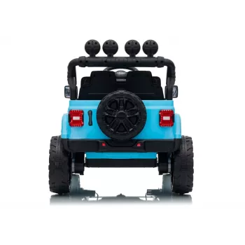 LEAN CARS Jeep Rubicon DK-JWR558 24V gaiši zils ar akumulatoru darbināms braucamrīks ar vecāku tālvadību
