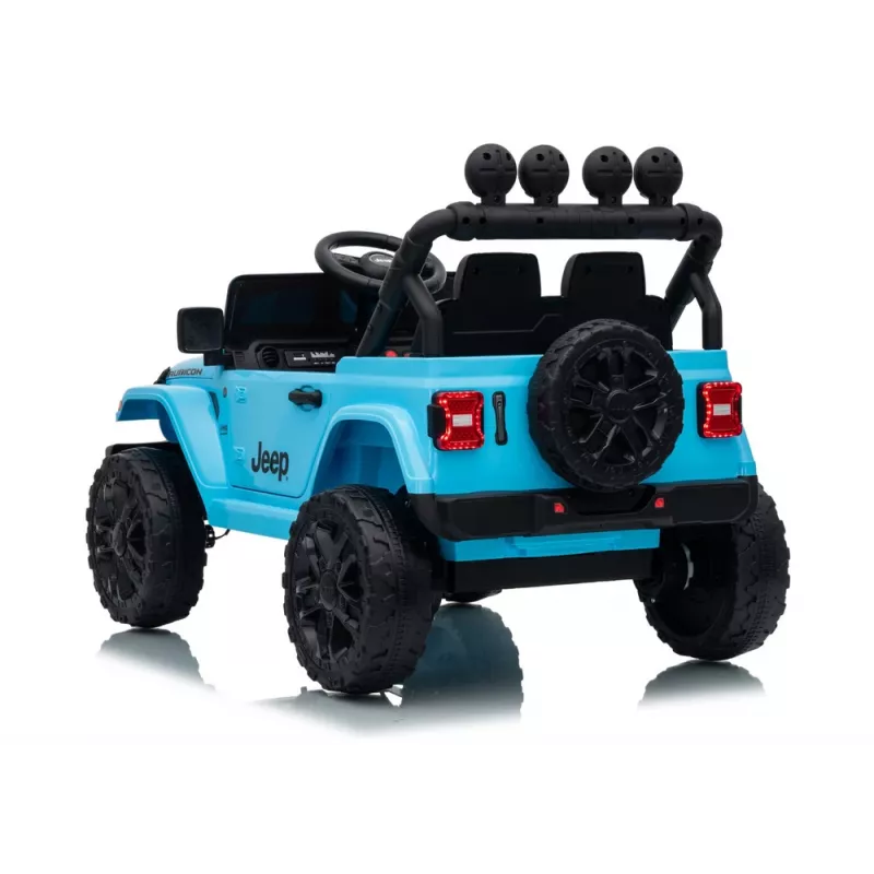 LEAN CARS Jeep Rubicon DK-JWR558 24V gaiši zils ar akumulatoru darbināms braucamrīks ar vecāku tālvadību