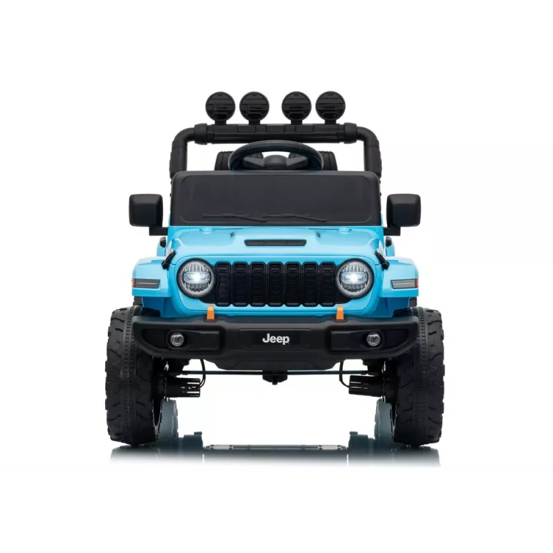 LEAN CARS Jeep Rubicon DK-JWR558 24V gaiši zils ar akumulatoru darbināms braucamrīks ar vecāku tālvadību