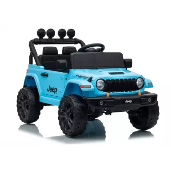 LEAN CARS Jeep Rubicon DK-JWR558 24V gaiši zils ar akumulatoru darbināms braucamrīks ar vecāku tālvadību