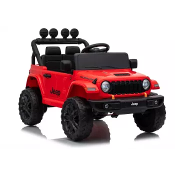 LEAN CARS Jeep Rubicon DK-JWR558 24V sarkans ar akumulatoru darbināms transportlīdzeklis
