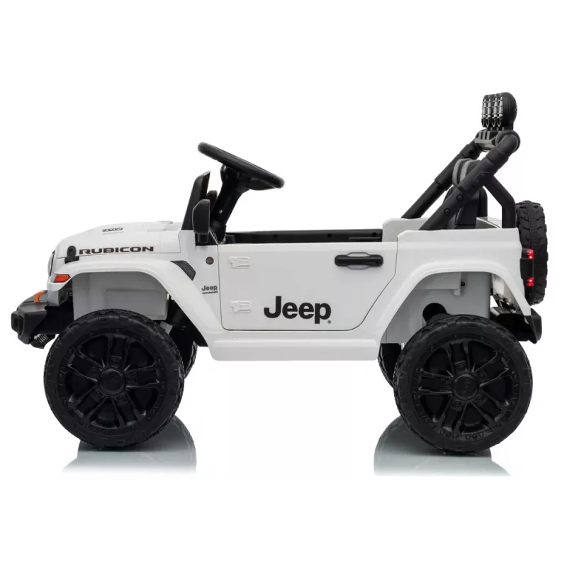 LEAN CARS Jeep Rubicon DK-JWR558 24V balts ar akumulatoru darbināms braucamais bērniem