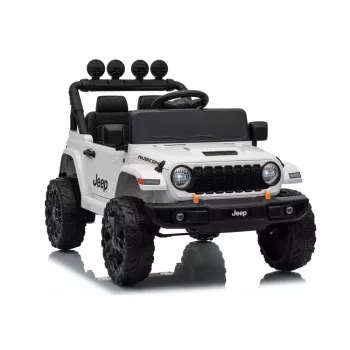 LEAN CARS Jeep Rubicon DK-JWR558 24V balts ar akumulatoru darbināms braucamais bērniem